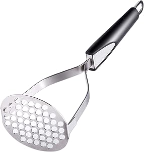 Potato Masher, McoMce Potato Masher Stainless Steel with Smooth Anti-Slip Grip, Masher for Pressing Bean, Vegetable, Fruits and Baby Food, Sturdy & Easy to Use Kitchen Gadget Potato Masher(11 Inches)