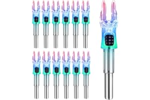 DEEPOWER S Lighted Nocks for Arrows .244/6.2mm 6/12 Pack Lighted Arrow Nocks for Archery Hunting
