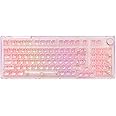KiiBoom Phantom 98 Hot Swappable Crystal Gasket-Mounted Mechanical Keyboard, Triple Mode NKRO Gaming Keyboard with South-Facing RGB, Clear Keycaps, 8000mAh Battery for Win/Mac
