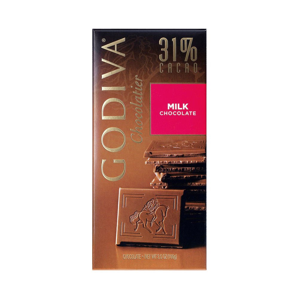 Godiva Milk Chocolate Bar, 3.5Ounces (Pack of 5) Candy