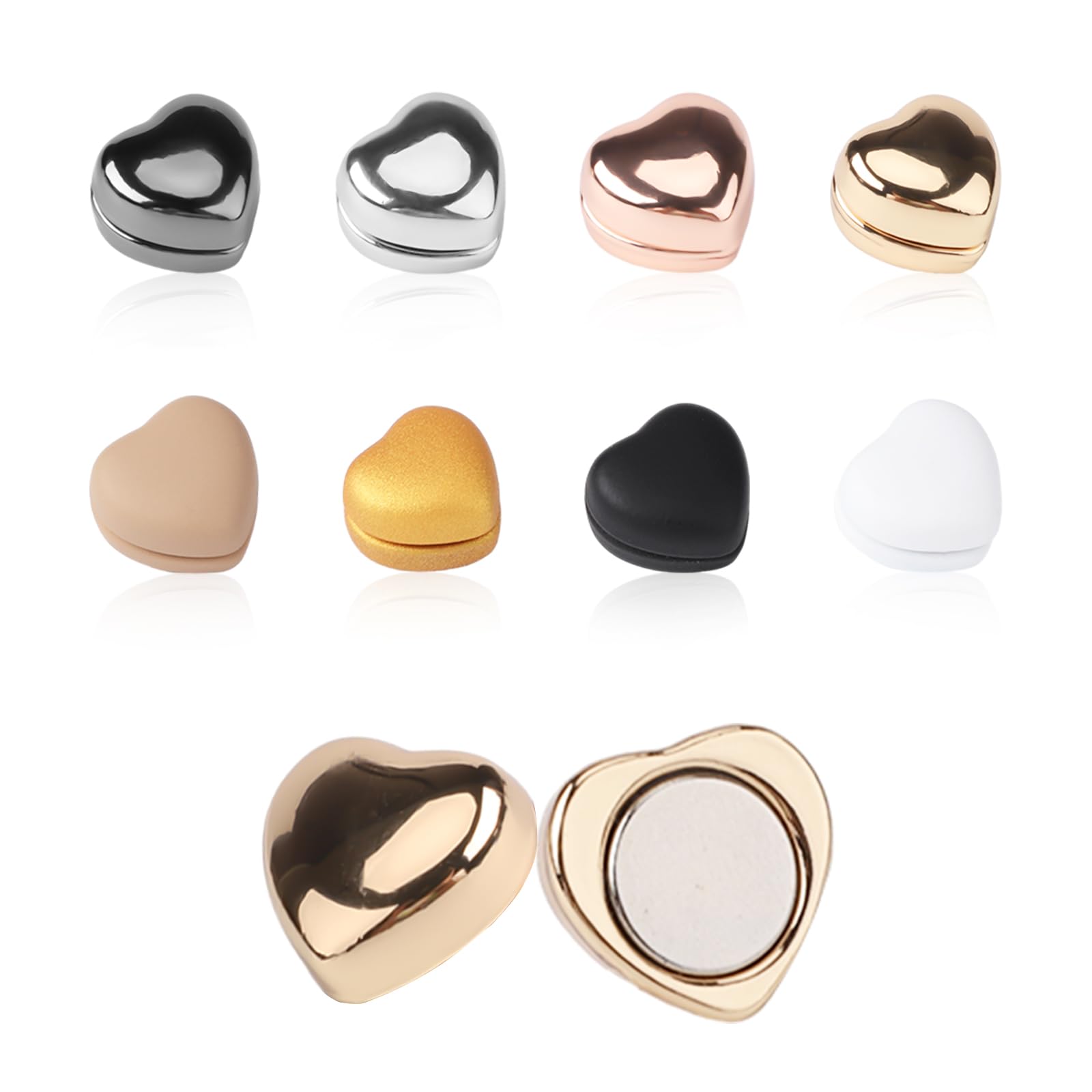 8PCS Hijab Magnetic Pins, Multi-Purpose Strong Magnetic Hijab Pins Scarf Magnetic Clasp Pinless Brooch Magnetic Hijab Pins for Women Hijabs Scarves Clothes, Heart Magnets