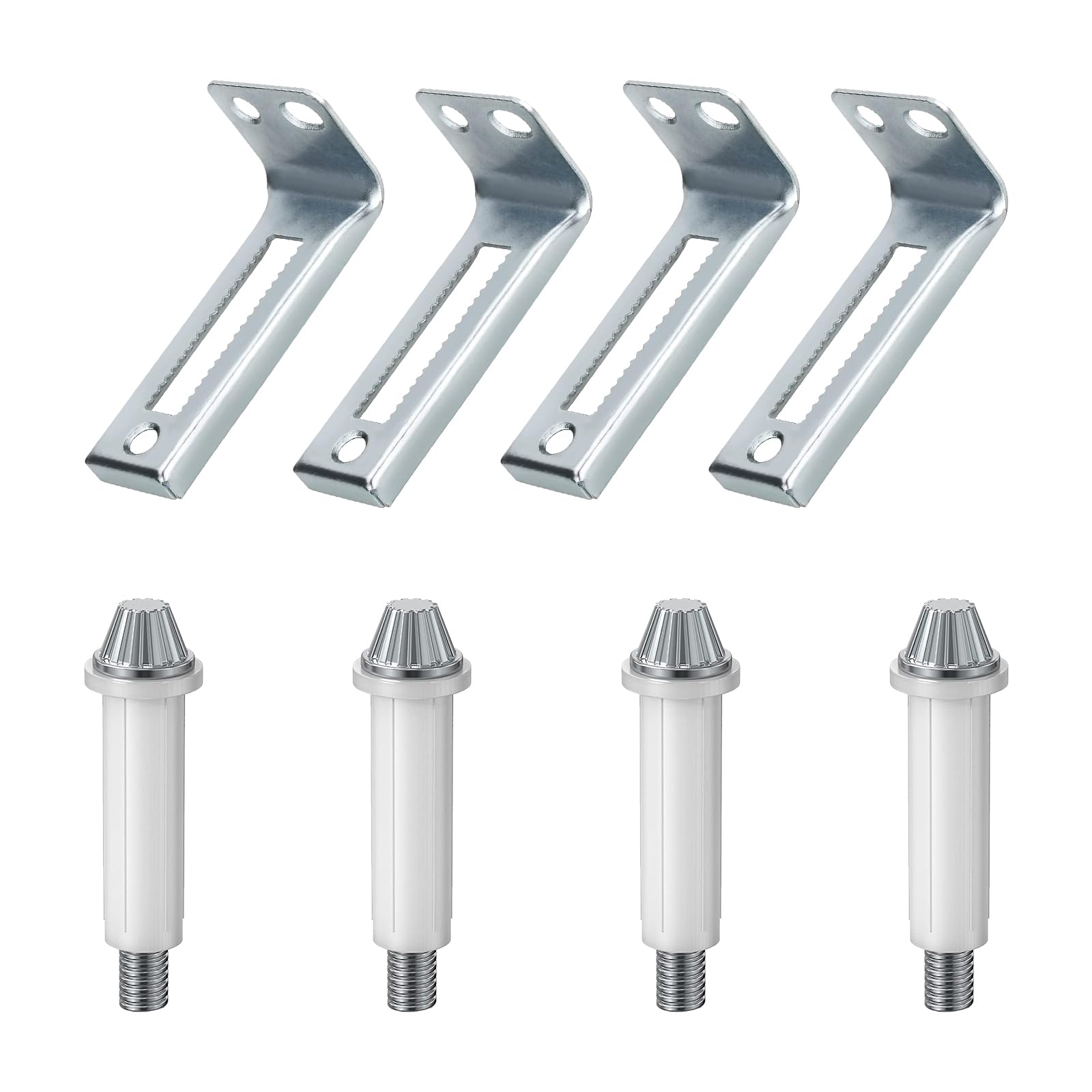 UFURMATE Bifold Door Hardware, 4 Kits Bi-Fold Door Bottom Pivot and Pivot Bracket, Carbon Steel Bifold Closet Door Hardware Repair Parts