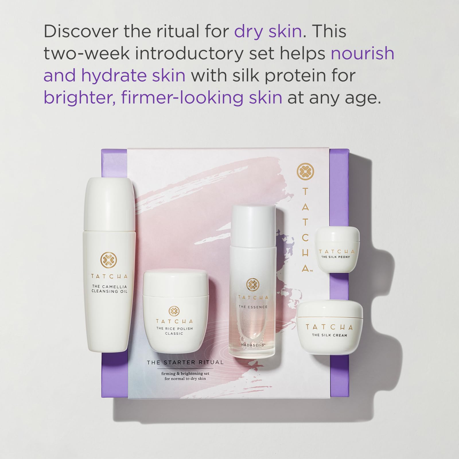 TATCHA The Starter Ritual Set - Nourishing for Combo to Dry Skin | 2 Week Introductory Set | $92 Value