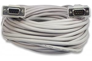 YCS Basics 50 Foot DB9 9 Pin Serial / RS232 Male / Female Extension Cable