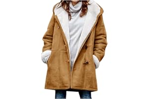 GENERIC Sherpa Jacket Women Fuzzy Cardigan Clothes Casual Long Sleeve Fleece Lined Winter Coat