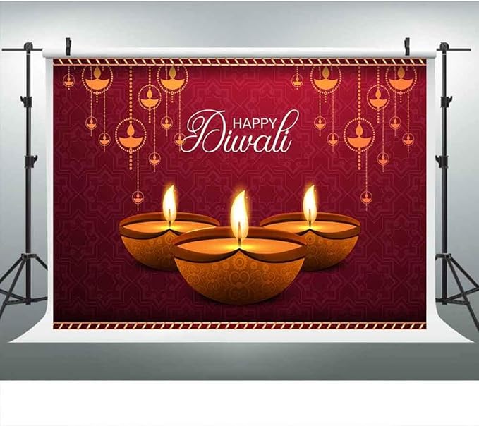 Amazon.com : Happy Diwali Festival Backdrop for Photography, India