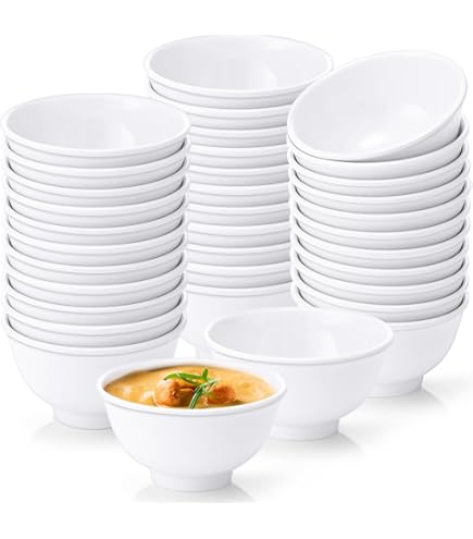 Amazon.com: Tioncy 20 Pack 10 oz White Dessert Bowls Set Round
