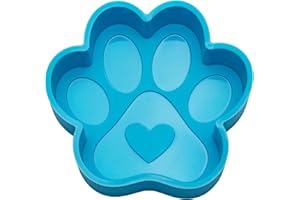 YOGAYET Paw Print with Heart Resin Silicone Mold - Large Car Freshie Molds for DIY Baking Aroma Beads Soap Candles