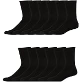 Hanes Men's Hanes Men's Socks, X-temp Cushioned Crew Socks, 12-pack