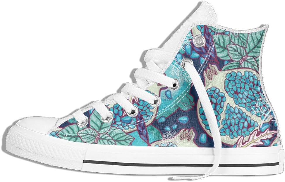 Pomegranate Lovely The Colour Unisex Hi-tops Casual Sneakers Shoes Footwear Slip On Print Simple