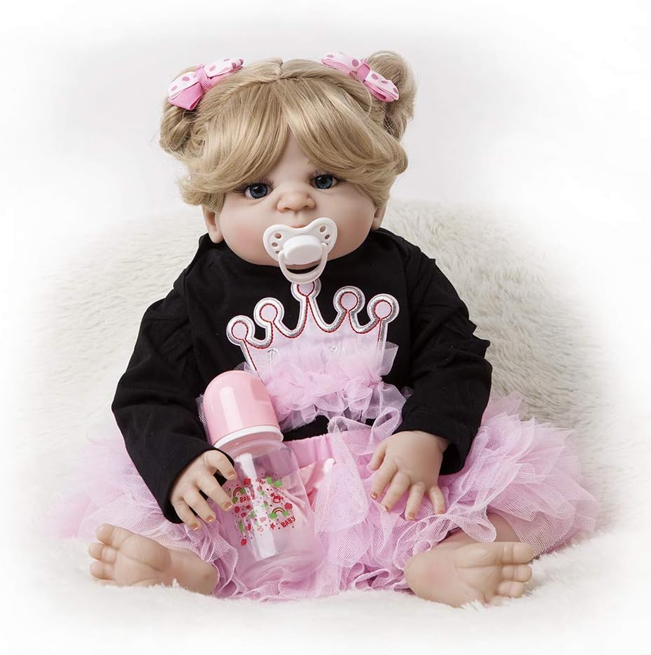 Prezzo LVYE1 55Cm 22 Pollici Moda Realistica Reborn Baby Dolls Ragazza Full Silicone Vinile Doll Doll Giocattoli Handmade Girls Playmate Reborn Boneca Offerte
