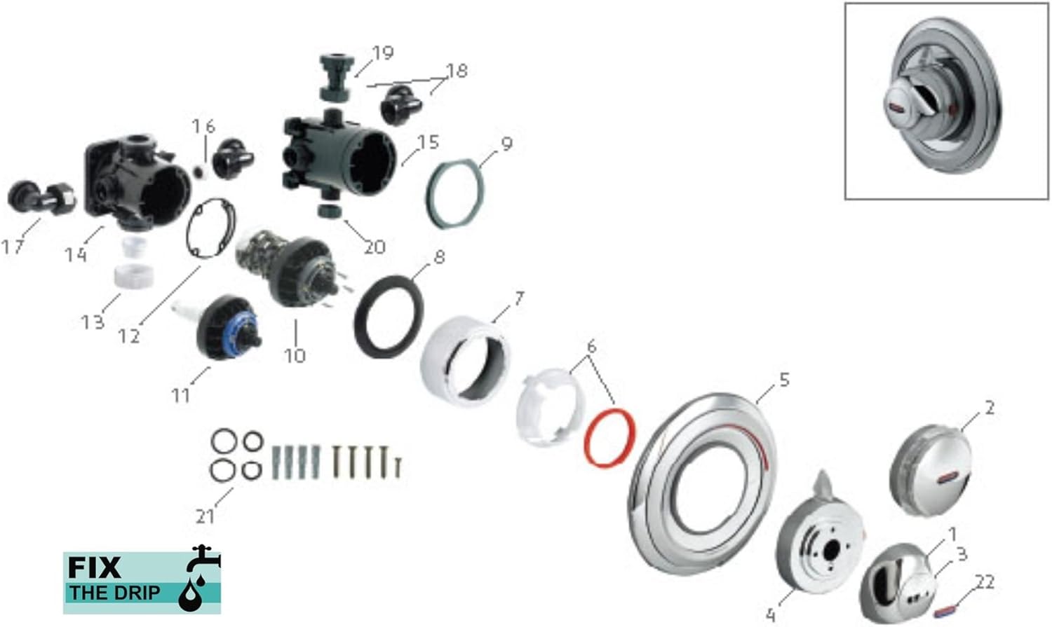 AQUALISA AQUAVALVE 609 THERMOSTATIC Replacement Shower Cartridge