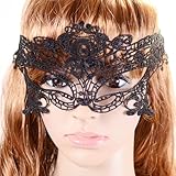 DPIST Masquerade Masks Sexy Lace Eyes Mask for Masquerade Party Fancy Dress Black Plus Bag