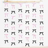 Ribbon Bow Hanging Garland, Black and Pink Bow Party Decorations for Women Girls Bow Birthday Decorations, Bow Baby Shower Decor, Bridal Shower, Graduation Party Supplies
