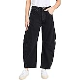 Free People Women's Good Luck Mid-Rise Barrel Jeans