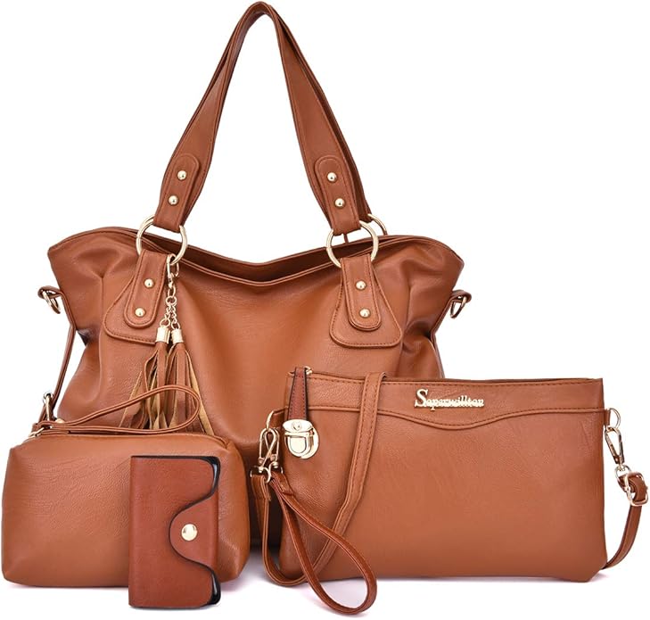 Soperwillton Handbags for Women Fashion Shoulder Bag Tophandle Satchel Large Tote Bags Purse