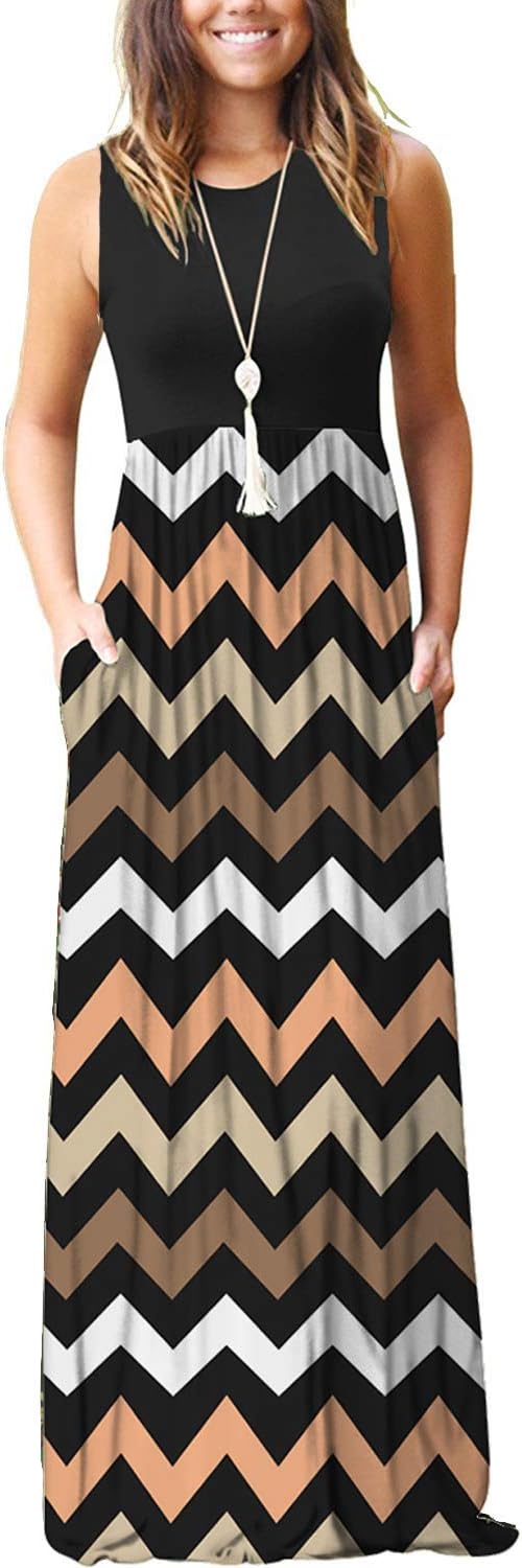 MOLERANIWomen's Loose Plain Maxi Dresses Casual Long Dresses with Pockets
