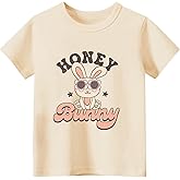 Sineeko Easter Day Shirts for Toddler Boys Girls Short Sleeve Tees Kids Easter Truck Hip Hop Bunny Tops Clothes 2-7T