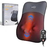 pryfey Back Massager, Rolling Up and Down Back Massager with Heat, Back Massage 4D Kneading for Pain Relief Deep Tissue, Ultrathin Shoulder Massager Gift for Women Men Parents Christmas