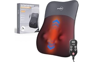 pryfey Back Massager, Rolling Up and Down Back Massager with Heat, Back Massage 4D Kneading for Pain Relief Deep Tissue, Ultrathin Shoulder Massager Gift for Women Men Parents Christmas
