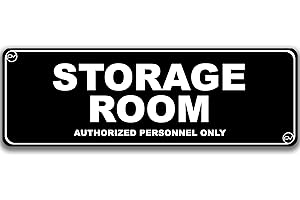 Prime Vantage Sign for Door, Authorized Personnel Only in Acrylic Plastic, Black and White, Rounded Corners, Durable, Long Lasting with Double Sided Tape in the Back - 3 x 9 inch (Storage Room)