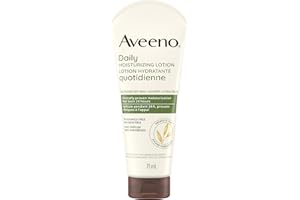 Aveeno Daily Moisturizing Lotion, Dry Skin, Non-Comedogenic, Prebiotic Oat, Daily Moisturizer, Fragrance Free, 71mL
