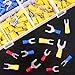 Glarks 240pcs 22-16/16-14/12-10 Gauge Fork Spade Quick Splice Crimp Terminals Connectors Assortment Kit