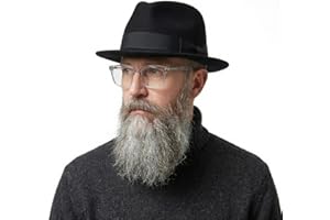 FREEBIRD99 Men's Wool Felt Trilby Hat Short Brim Fedora Hat