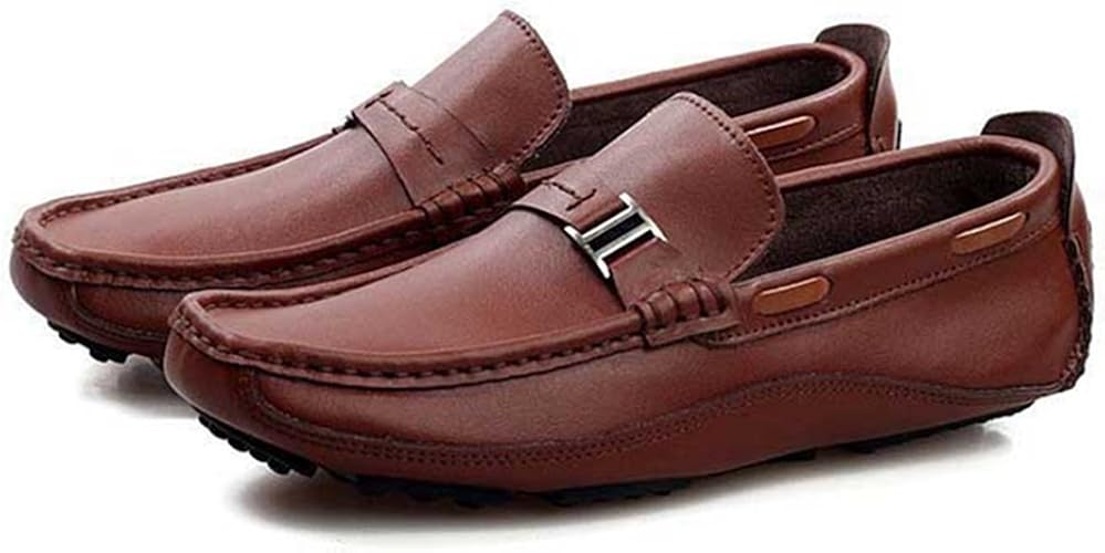 Amazon イノヤ メンズ ドライビングシューズ 本革 牛革 ローファー 春夏秋冬 大きいサイズ ローカット メンズ革靴 メンズシューズ 紳士靴 スリッポン オールシーズン ローファー スリッポン