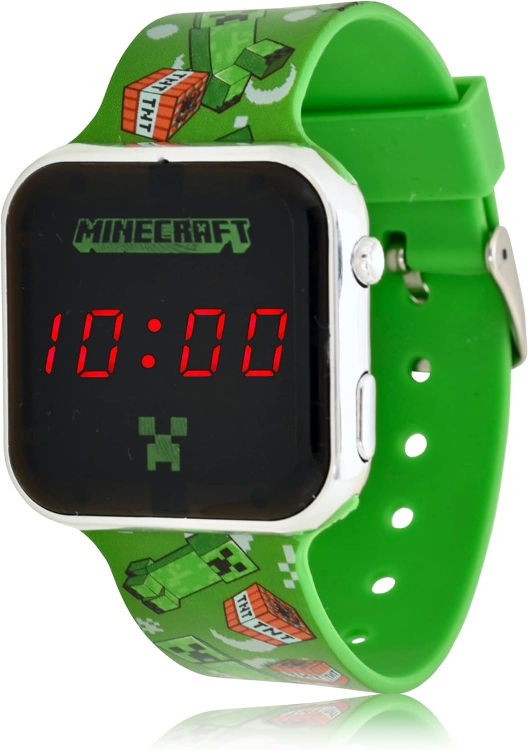 Accutime LED Children's Watch, Green or Black or Multi, Minecraft