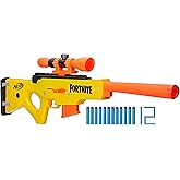 Nerf Fortnite BASR-L Bolt Action, Clip Fed Blaster - Includes Removable Scope, 6-Dart Clip and 12 Official Elite Darts