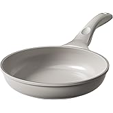 Redchef Nonstick Frying Pan Skillet, Non Stick Ceramic Frying Pan, Egg & Omelet Pans, Non Toxic, Kitchen Healthy Cookware, PFAS & PTFE & PFOA Free,Induction Compatible, Gray, 9.5"