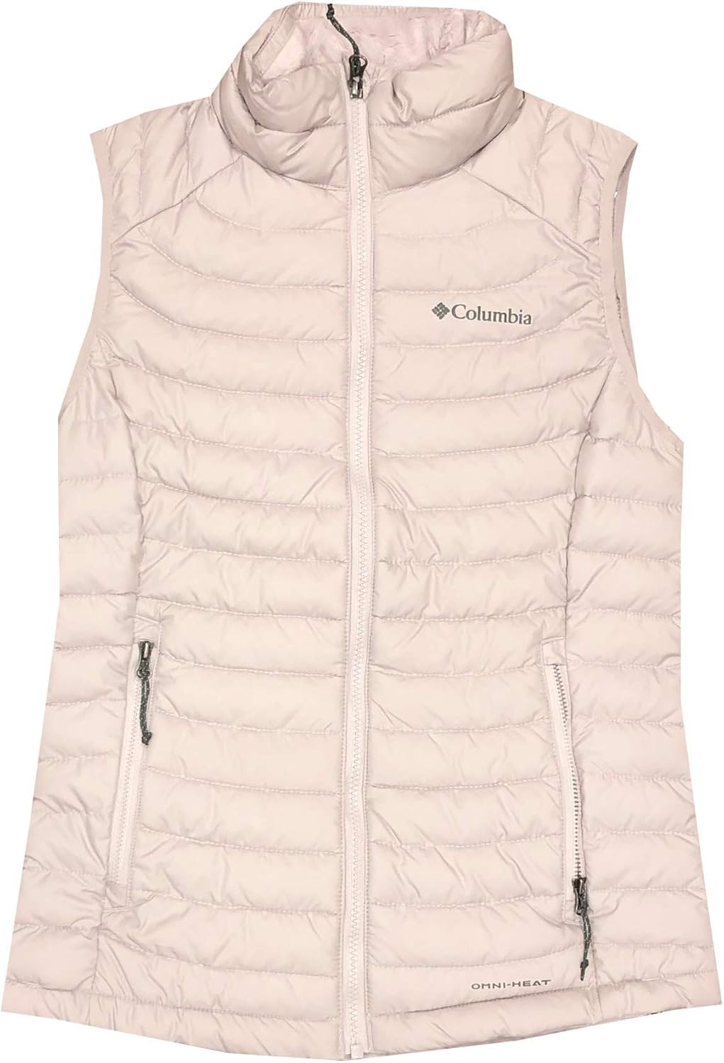 Columbia Women's White Out Puffer Omni Heat Full Zip Insulated Vest (XL
