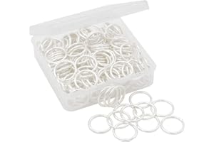 Auvoau 100Pcs Open Jump Rings 20mm Silver Jewelry Connectors for Jewelry Findings Making Supplies,Bracelets,Keychain,Necklace,Anklets,Arts and Crafts (Silver)