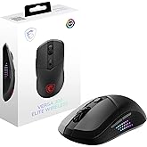 MSI Versa 300 Elite Wireless Gaming Mouse - 26000 DPI Optical Sensor, 1000 Hz Polling Rate, Symmetrical, 60M+ Click OMRON Swi