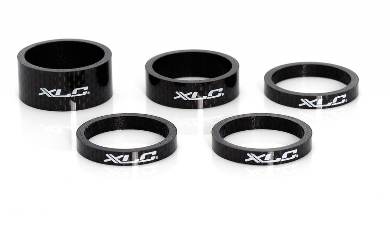 XLC headset extension A-Head Spacer Set C01 3x5/1x10/1x15 mm 1 1/8 Inch Carbon 2500531600