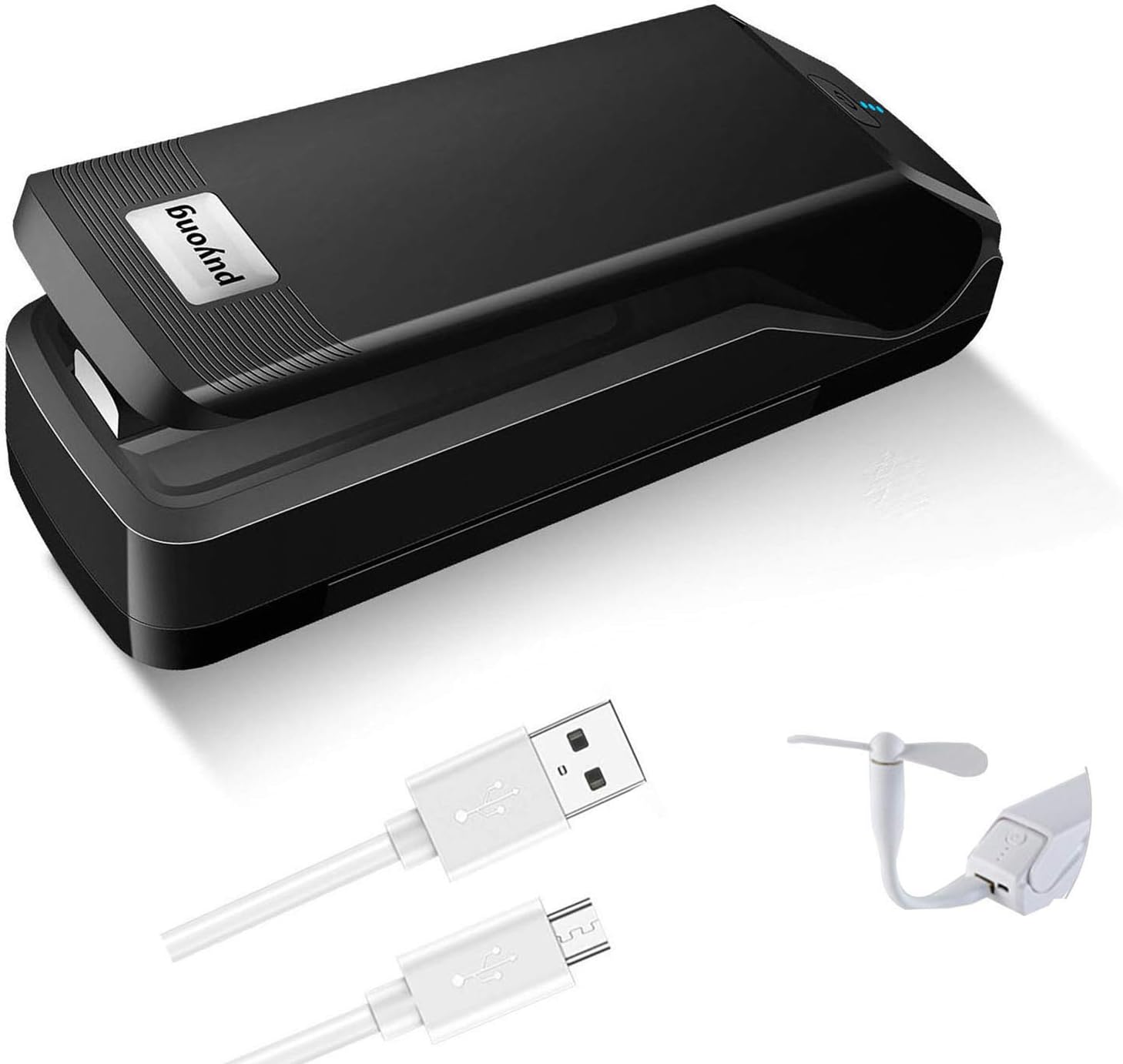 Mini Bag Sealer Chargeable，Portable 2 in 1 Handheld usb Sealer With switch and Cutter，Handheld Heat Sealers for Chip Bags Plastic Food Storage Bags Snack & Cereal Bags (black2)