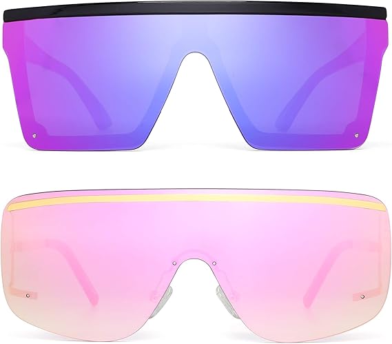 flat top rimless sunglasses