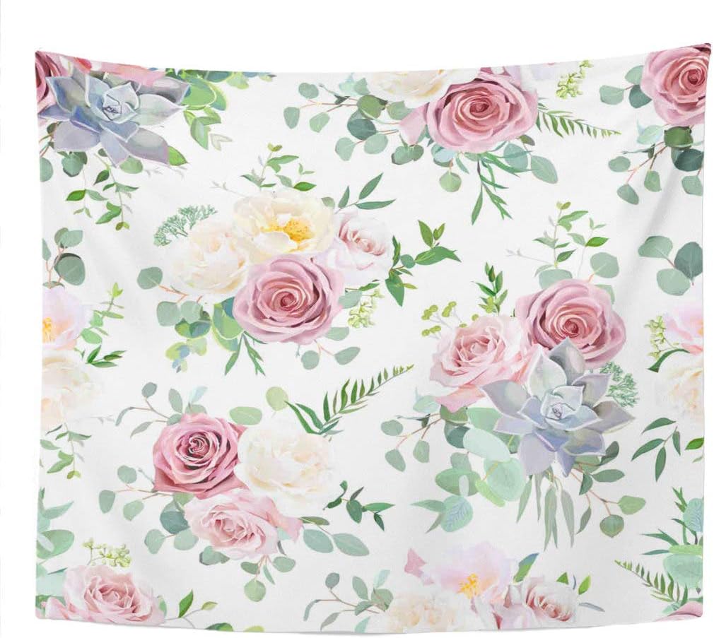 Suklly Tapestry Wall Hanging Dusty Rose Nature Art Hippie Minimalistic Home Decor Polyester Living Bedroom Dorm 60 X 80 Inches Picnic Mat Beach Towel Bed Cover