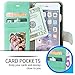 BUDDIBOX iPhone 6s Case, [Wrist Strap] Premium PU Leather Wallet Case with [Kickstand] Card Holder and ID Slot for Apple iPhone 6S / 6, (Teal)