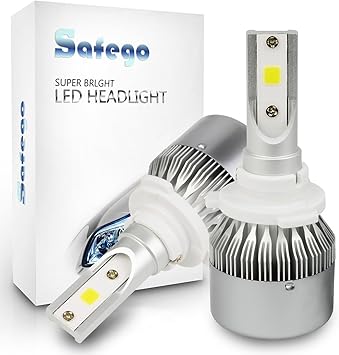 safego bombilla 9005 led coche 2x 8000lm 9005 hb3 led faros delanteros bombillas faros reemplazo de halogena y kit xenon lampara luz 6500k blanca