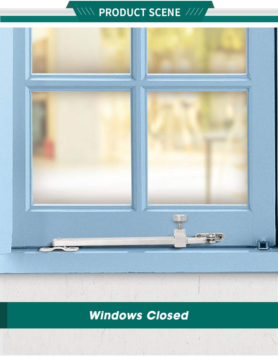 Marie 335mm Casement Stay Window Latch Lock Stainless Steel Heavy Duty