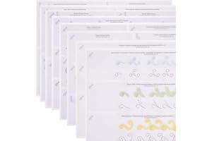 Baluue Piping Drawings Cake Decorating Supplies Kit 12 Sheets Paper Piping Drawings with Pp Protective Film for Baking Practi