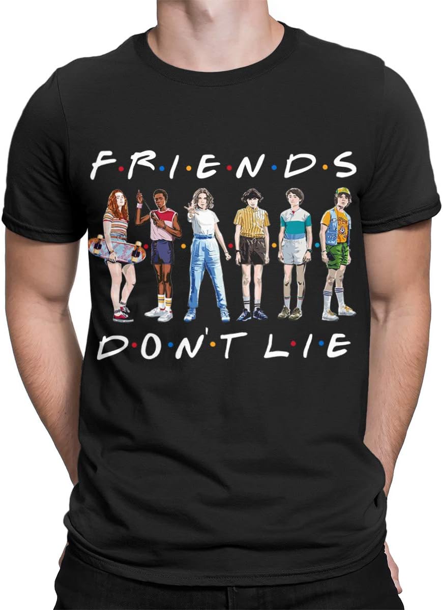 Friends Don't Lie T-Shirt Casual Summer Letter Printed T-Shirt for Women Men