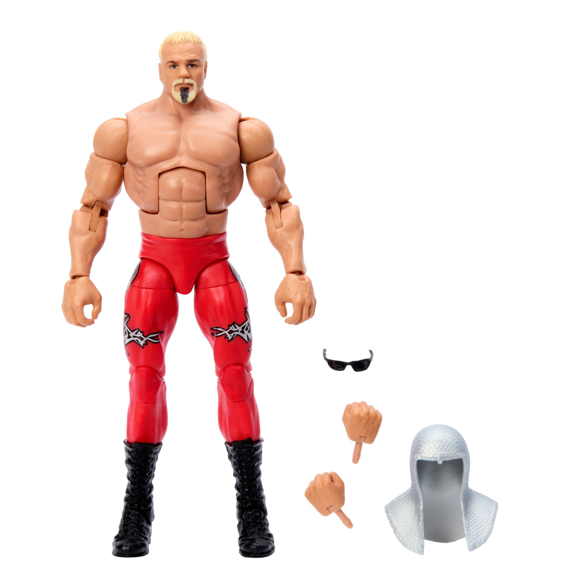 WWE Elite Action Figure & Accessories, 6-inch Collectible Scott Steiner with 25 Articulation Points, Life-Like Look & Swappable Hands, HTX19