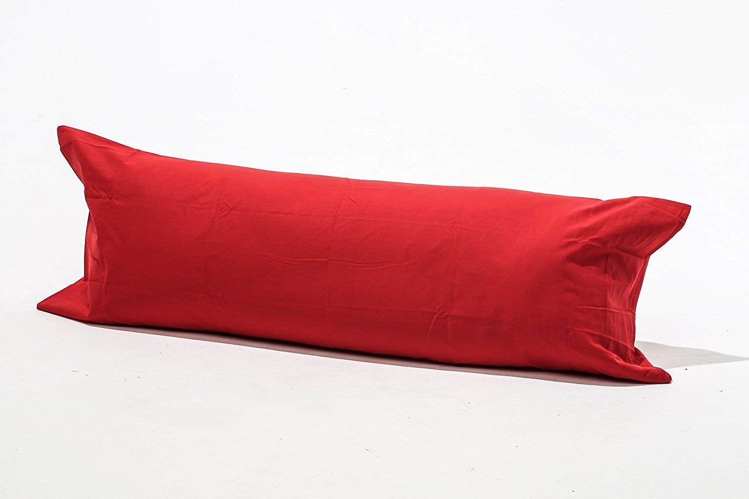 Sleep&Snuggle Long Bolster Pillowcase to Fit King 60”/ 152cm Body Pillow Neck Support Pregnancy Maternity Orthopaedic Support Comfort and Soft Case - Red
