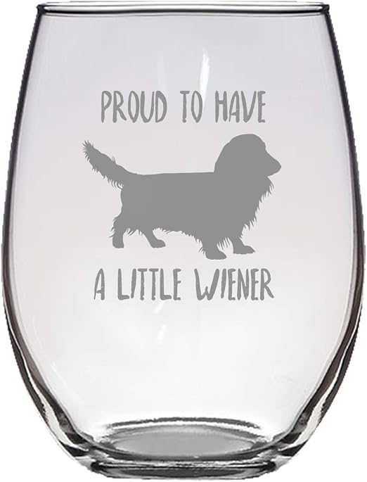 Amazon Com Funny Dachshund Wine Glass Novelty Long Haired