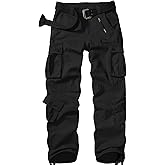 Mens Cargo Pants for Men Casual Military Tactical Rip Stop Work Cotton Pants 8 Pockets