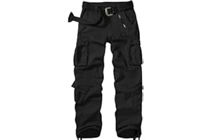 JESSIE KIDDEN Men's BDU Casual Military Pants, Tactical Wild Army Combat ACU Rip Stop Camo Cargo Work Pants Trousers with 8 Pockets