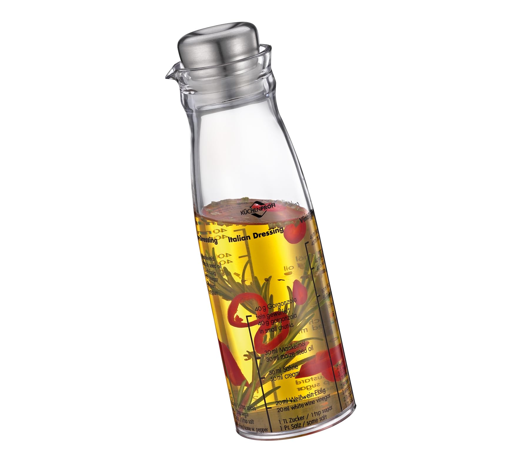 Küchenprofi Dressing Shaker, Silver/Transparent, 15 x 10 x 10 cm